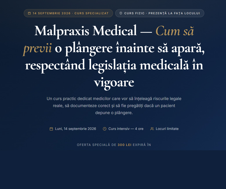 curs malpraxis medical